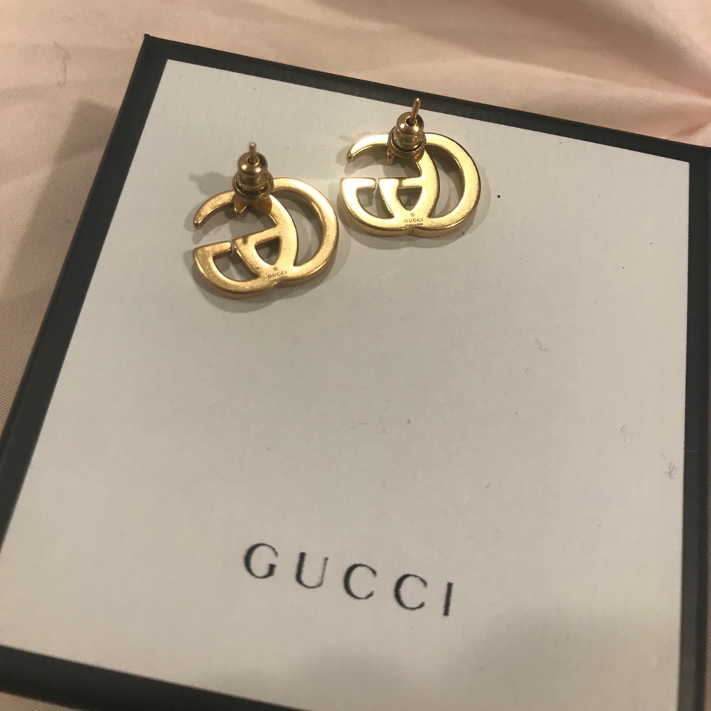Gucci logo earrings